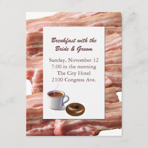Boda Fun Bacon Invitación al desayuno