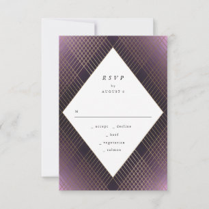 Boda Gatsby Gatsby Geométrica Púrpura RSVP