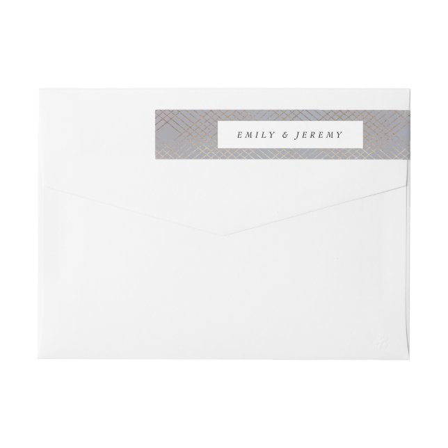 Boda Gatsby Gris Geométrico (Reverso)