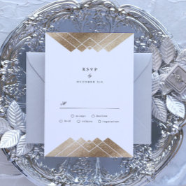 Boda Gatsby Gris Gris Geométrico RSVP