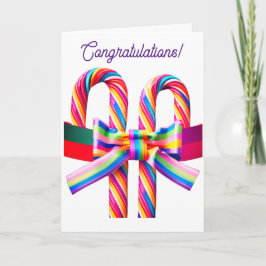 BODA gay LGBTQ, tarjeta de felicitación plegada de