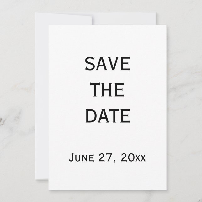 Boda Gay Negra Y Blanca Guardar La Tarjeta De Fech (Anverso)