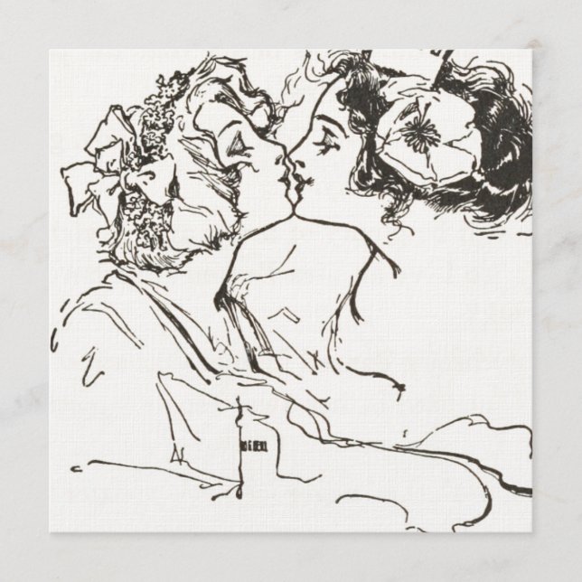 Boda Gay Personalizable de Lesbianas Besándose Vin (Anverso)