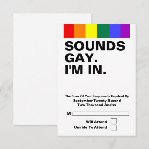 Boda gay suena gay en RSVP