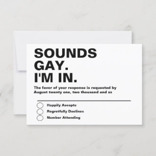 Boda gay suena gay en RSVP