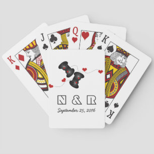 Boda Geeky Gamers Jugando Cartas Oscuras