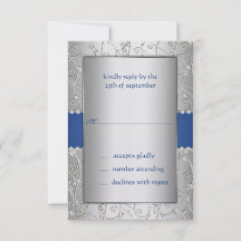 Boda giratoria azul y plata RSVP