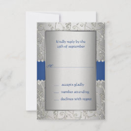 Boda giratoria azul y plata RSVP