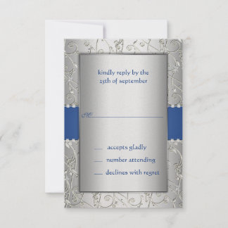 Boda giratoria azul y plata RSVP
