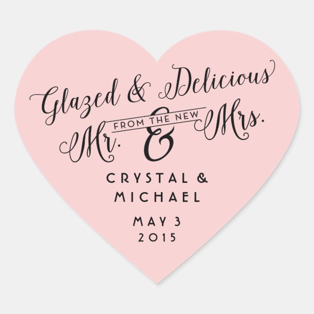 Boda glacial y deliciosa Gracias Pegatinas (Anverso)