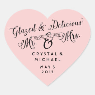 Boda glacial y deliciosa Gracias Pegatinas