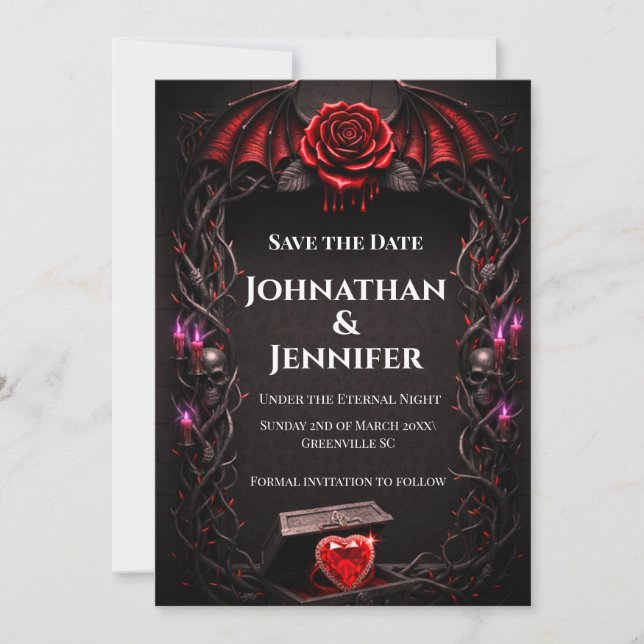 Boda Gótica de Vampire Eternal Night Romance Oscur (Anverso)