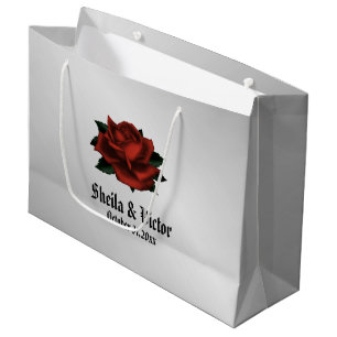 Boda gótico de la Rosa Roja Bolsa de regalo grande