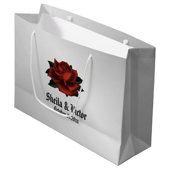 Boda gótico de la Rosa Roja Bolsa de regalo grande (Angulo Anverso)