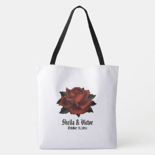 Boda gótico de la Rosa Roja Bolsa personal de tote