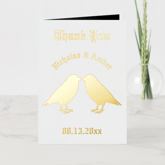 Boda gótico Kissing Ravens Personalizado (Anverso)