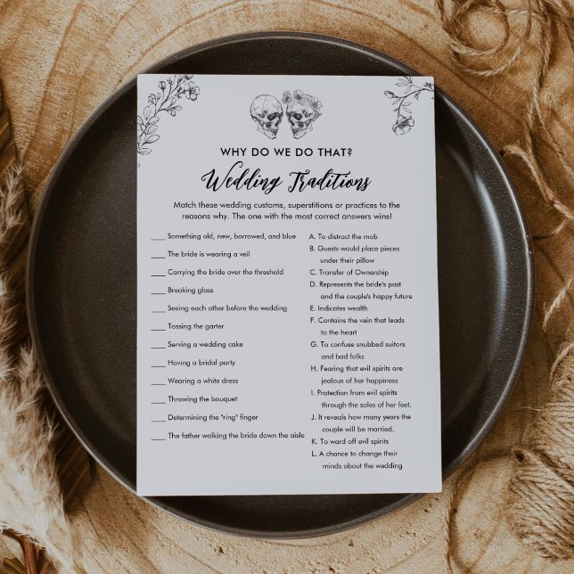 Boda gótico Tradiciones Tarjeta de juego de ducha  (Subido por el creador)