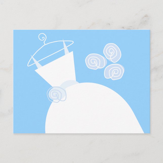 Boda Gown Blue postal horizontal (Anverso)