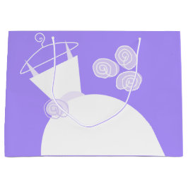 Boda Gown Bolsa de regalo Purple grande