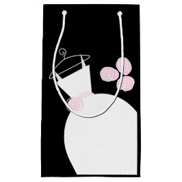 Boda Gown Bolsa de regalo rosa negro
