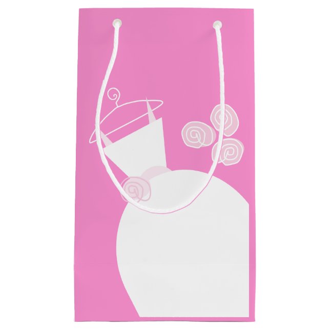 Boda Gown Bolsa de regalo rosa pequeña (Anverso)