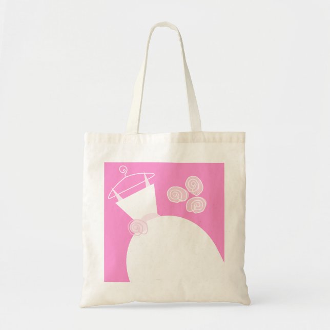 Boda Gown Bolsa de tetas rosa (Frente)