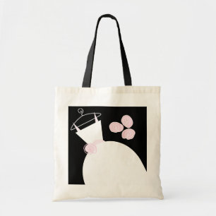 Boda Gown Bolsa de tetas rosa negro