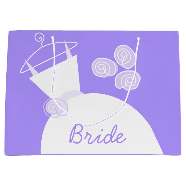 Boda Gown Purple Bride bolsa de regalo grande (Anverso)