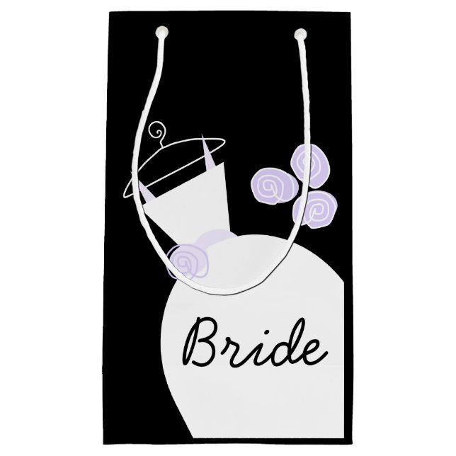 Boda Gown Purple Bride bolsa de regalo negro (Anverso)