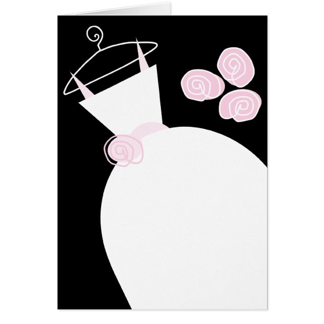 Boda Gown texto rosa negro pastel vertical (Frente)