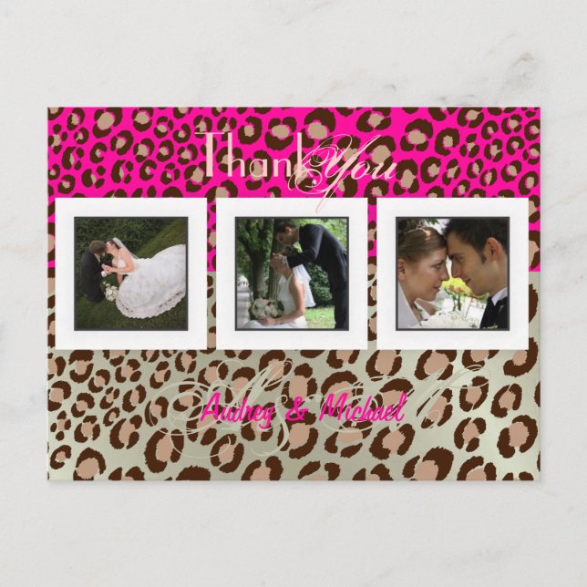 Boda Gracias a las postales insertar sus fotos (Anverso)