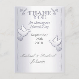 Boda Gracias A Postal Vintage Lovebirds