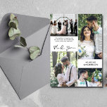 Boda Gracias Collage de fotos<br><div class="desc">Gracias tarjetas bodas en un diseño de collage de cuatro fotos - Añade tu mensaje personalizado,  apellido y fotos y correo favoritos de cuatro días de boda a la familia y amigos. Una hermosa manera de agradecerte y compartir tus fotos favoritas del día de la boda.</div>