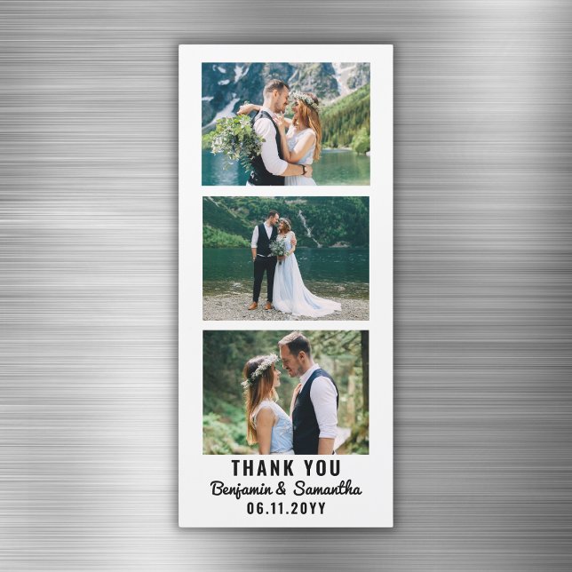Boda Gracias Fotos Booth Strip Fridge Magnet (Wedding Thank You Photo Booth Strip Fridge Magnet
)