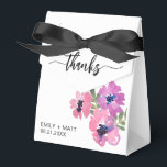 Boda Gracias Moda Cajas Favoritas Florales Rosadas<br><div class="desc">Boda Gracias Moda Cajas De Favor Floral Rosa. Personalice con estilo con sus nombres y fecha personalizados.</div>