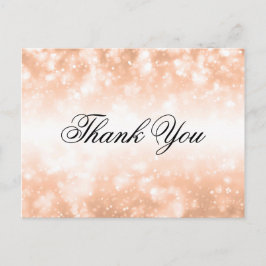 Boda Gracias Nota Rosa Luces Shimmer Oro