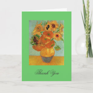 Boda gracias nota Vincent van Gogh Sunflower