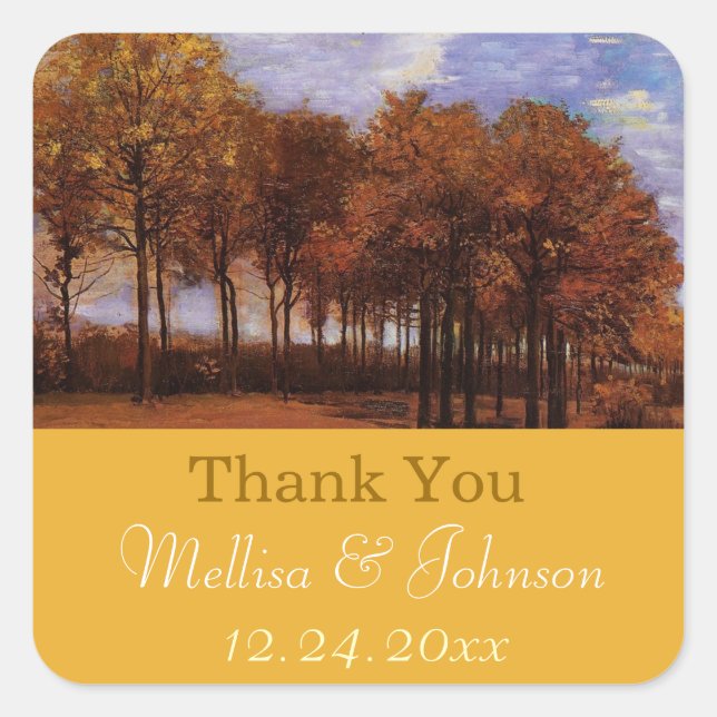 Boda gracias pegatinas por el favor de la boda de  (Anverso)