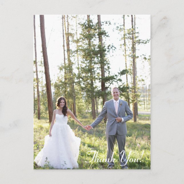 Boda Gracias postal (Anverso)