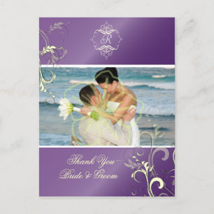 Boda Gracias Postales fotográficas,