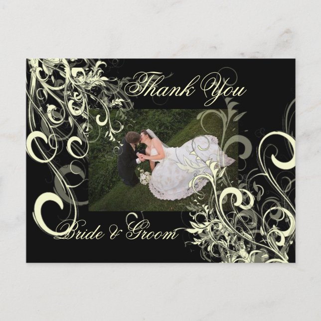 Boda Gracias Postales fotográficas, (Anverso)