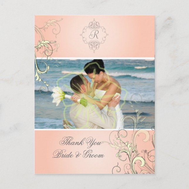 Boda Gracias Postales fotográficas, (Anverso)