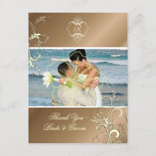 Boda Gracias Postales fotográficas,