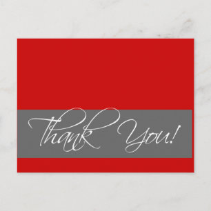 Boda Gracias Postales Gris Rojo