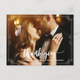 boda gracias tarjeta de foto personalizada