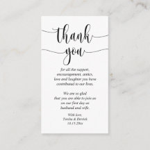 Boda Gracias, tarjeta de gabinete de guiones moder