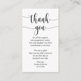 Boda Gracias, tarjeta de gabinete de guiones moder