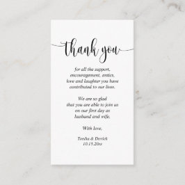 Boda Gracias, tarjeta de gabinete de guiones moder