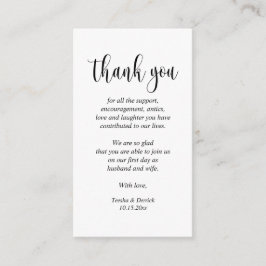Boda Gracias, tarjeta de gabinete de guiones moder