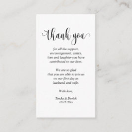 Boda Gracias, tarjeta de gabinete de guiones moder